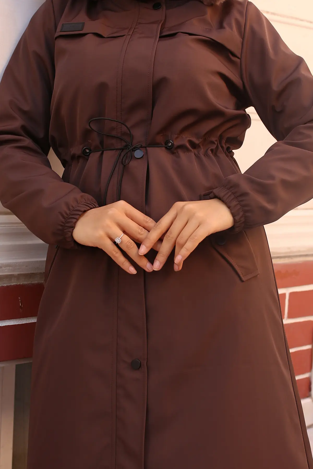 Bondite Coat With Plush Inside And Fur Collar-detail