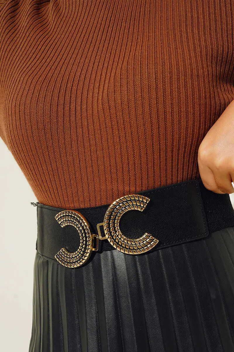 11019 Boğazlı Fitilli Triko Kazak Taba-detail