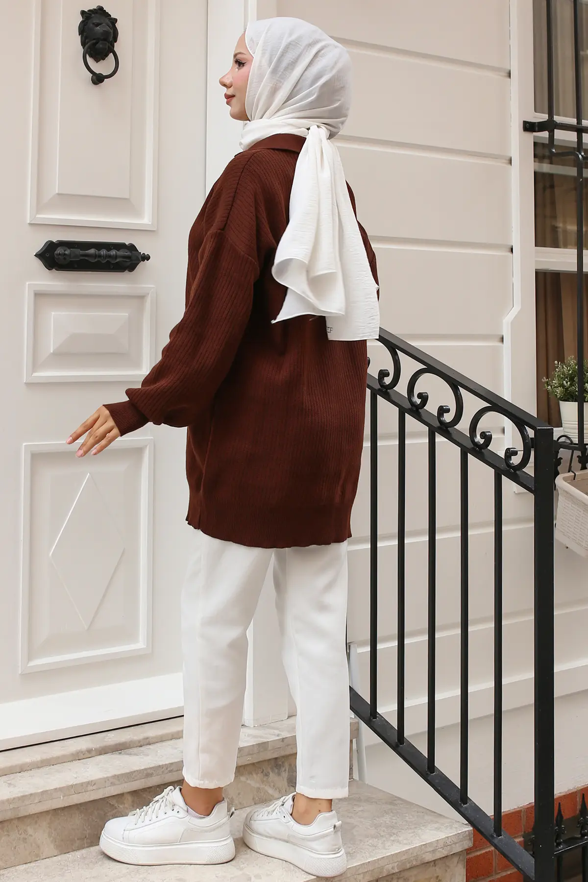 Ribbed Knitwear Tunic-detail