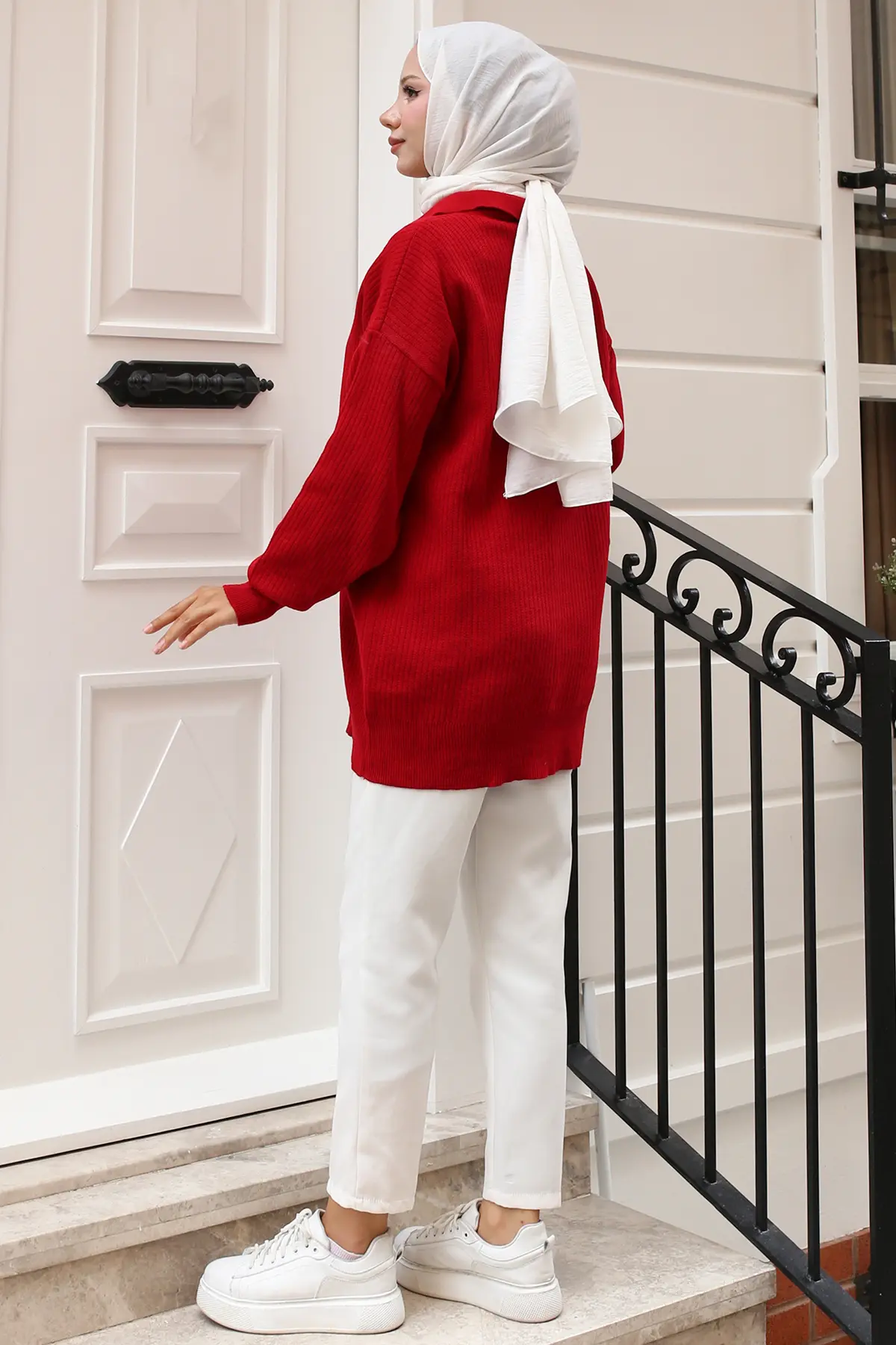 Ribbed Knitwear Tunic-detail