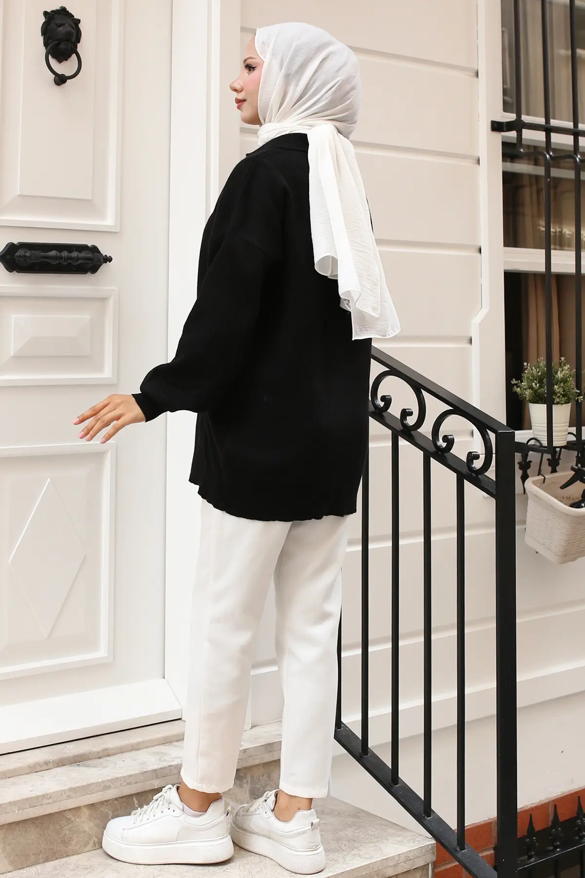 Ribbed Knitwear Tunic-detail