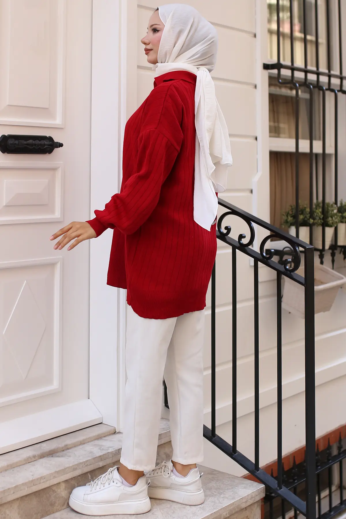 Ribbed Knitwear Tunic-detail