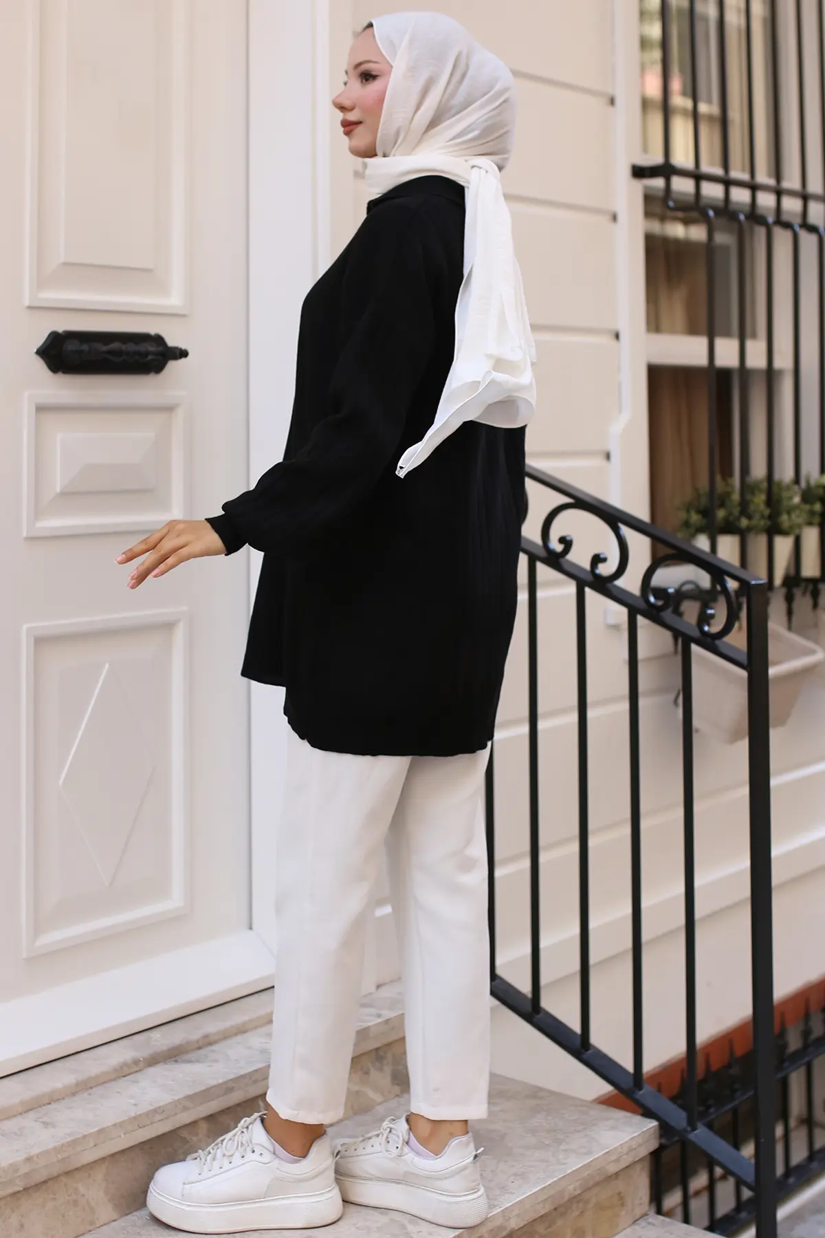 Ribbed Knitwear Tunic-detail