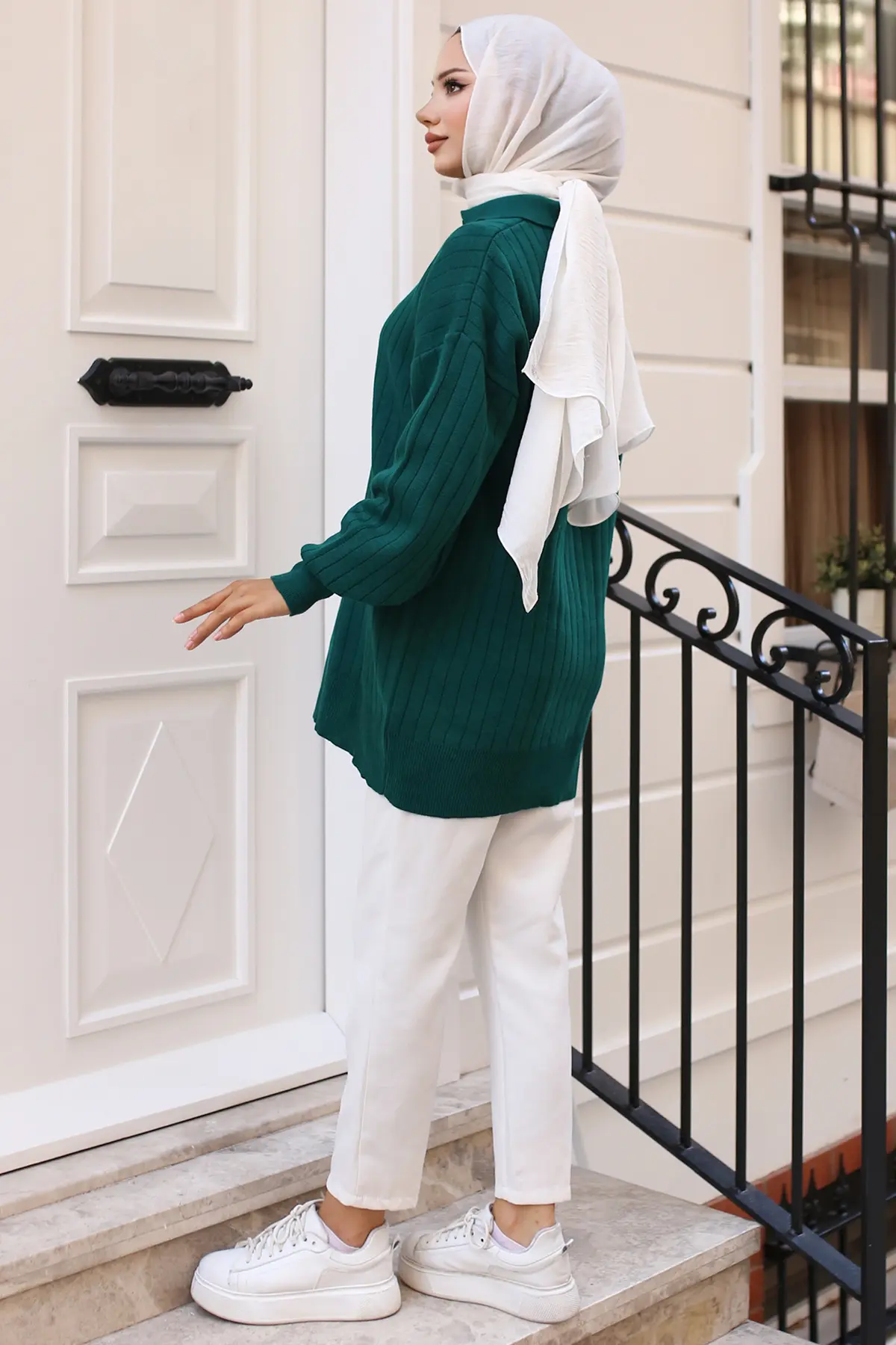 Ribbed Knitwear Tunic-detail