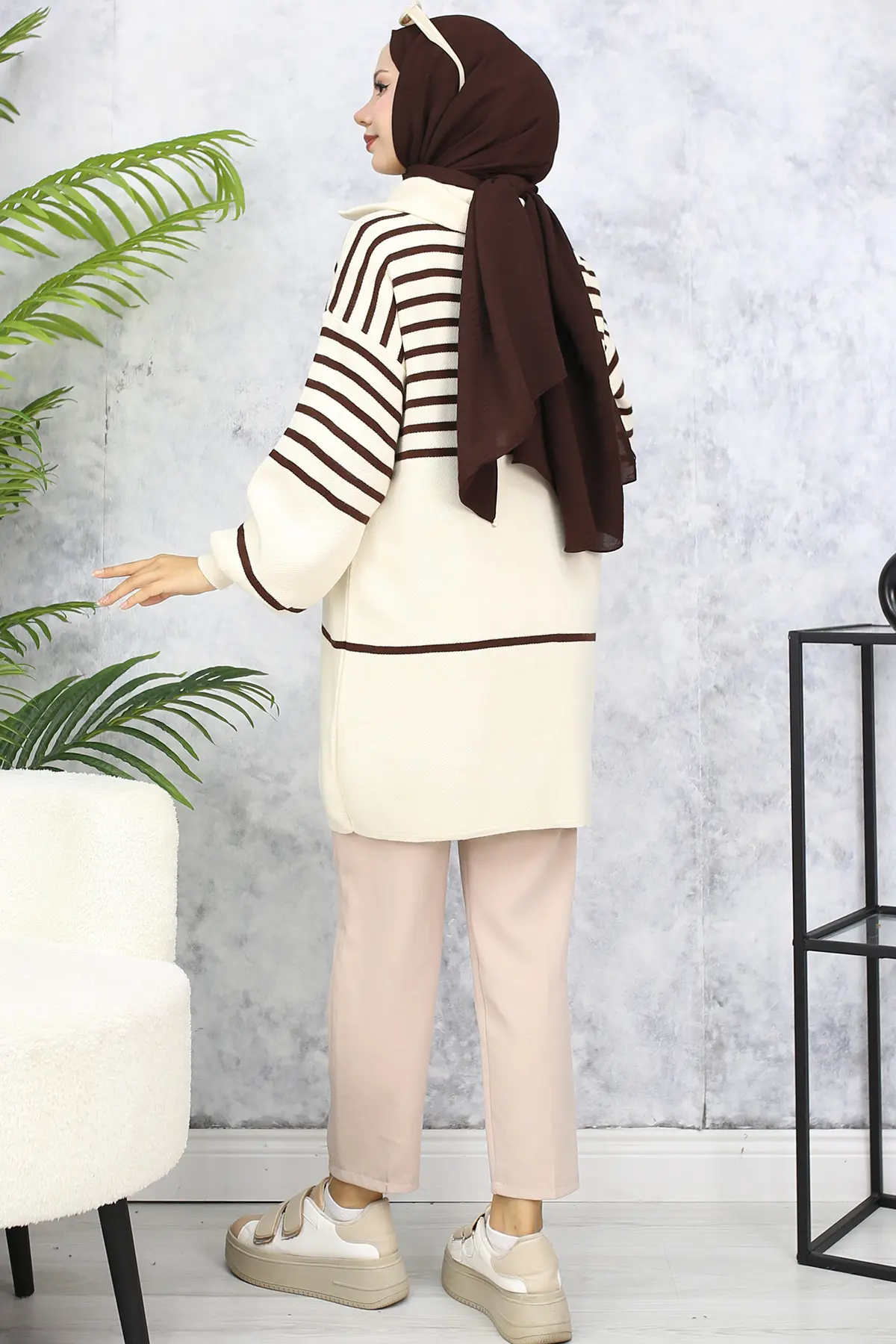 Striped Knitwear Tunic-detail