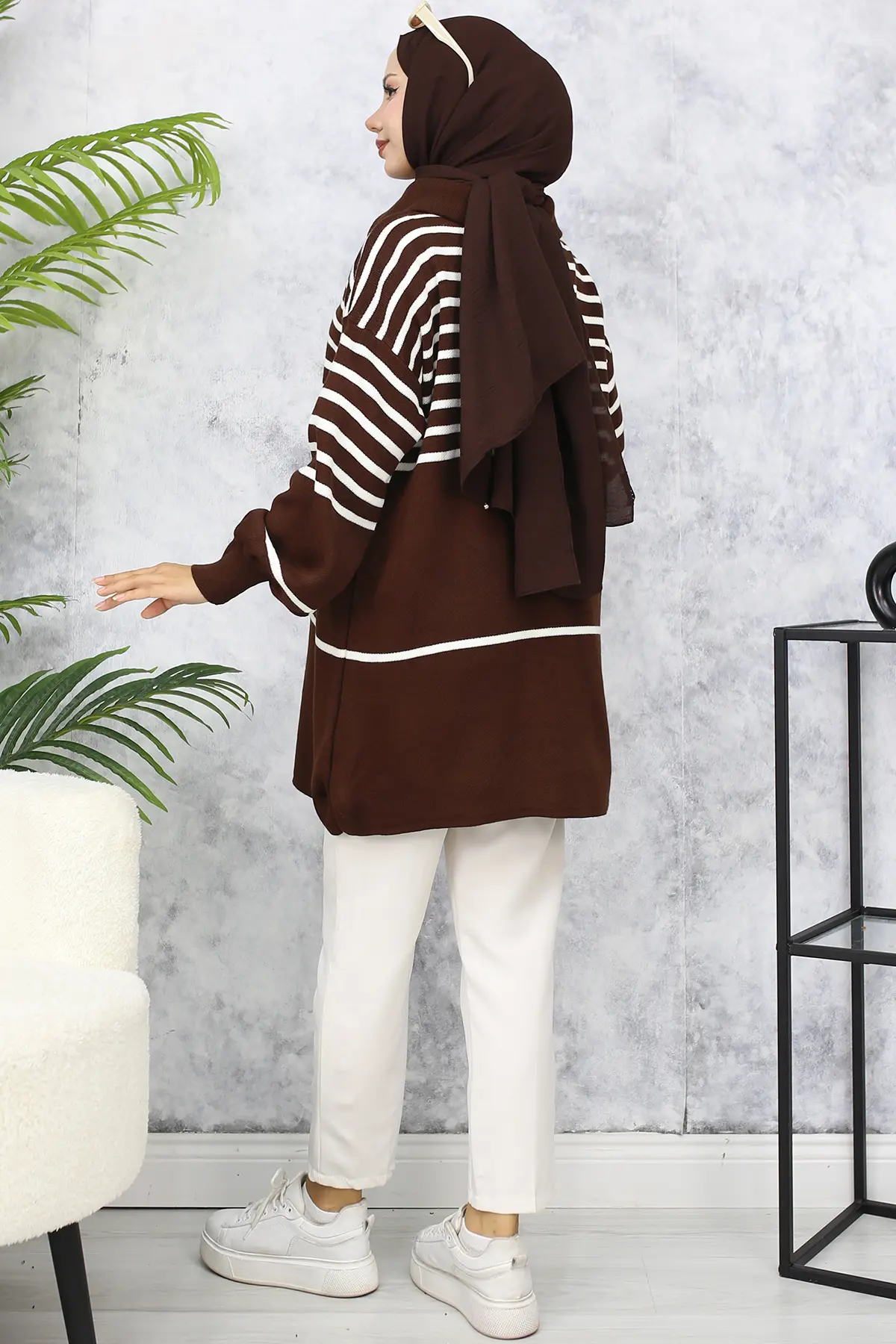 Striped Knitwear Tunic-detail