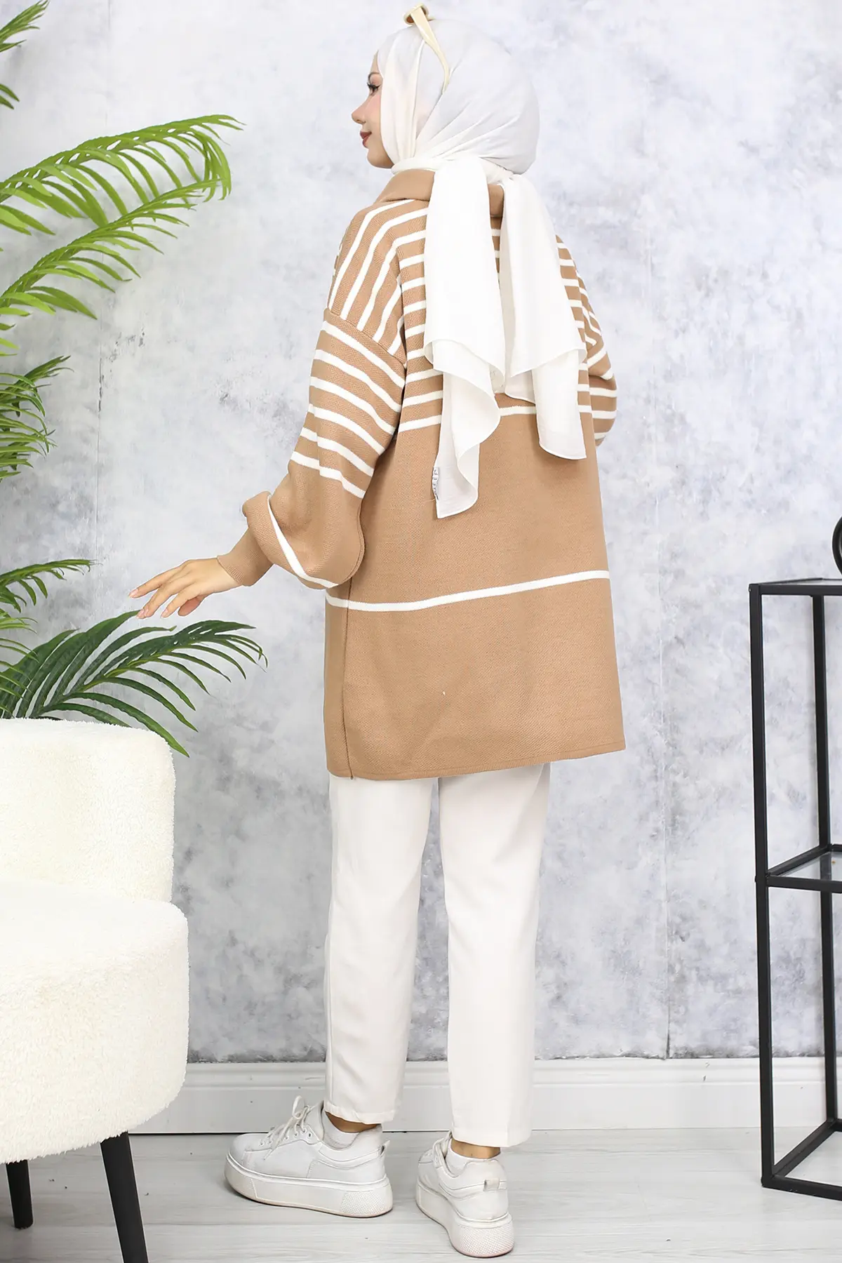 Striped Knitwear Tunic-detail