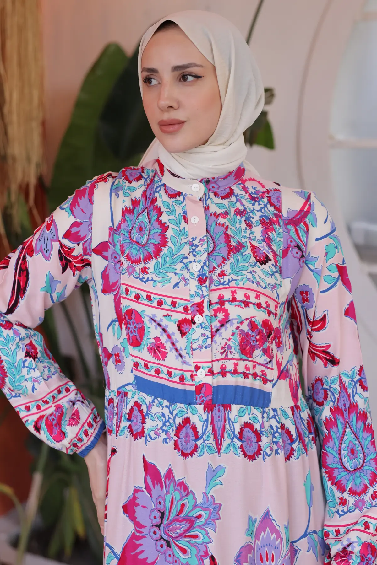 New Floral Dress-detail