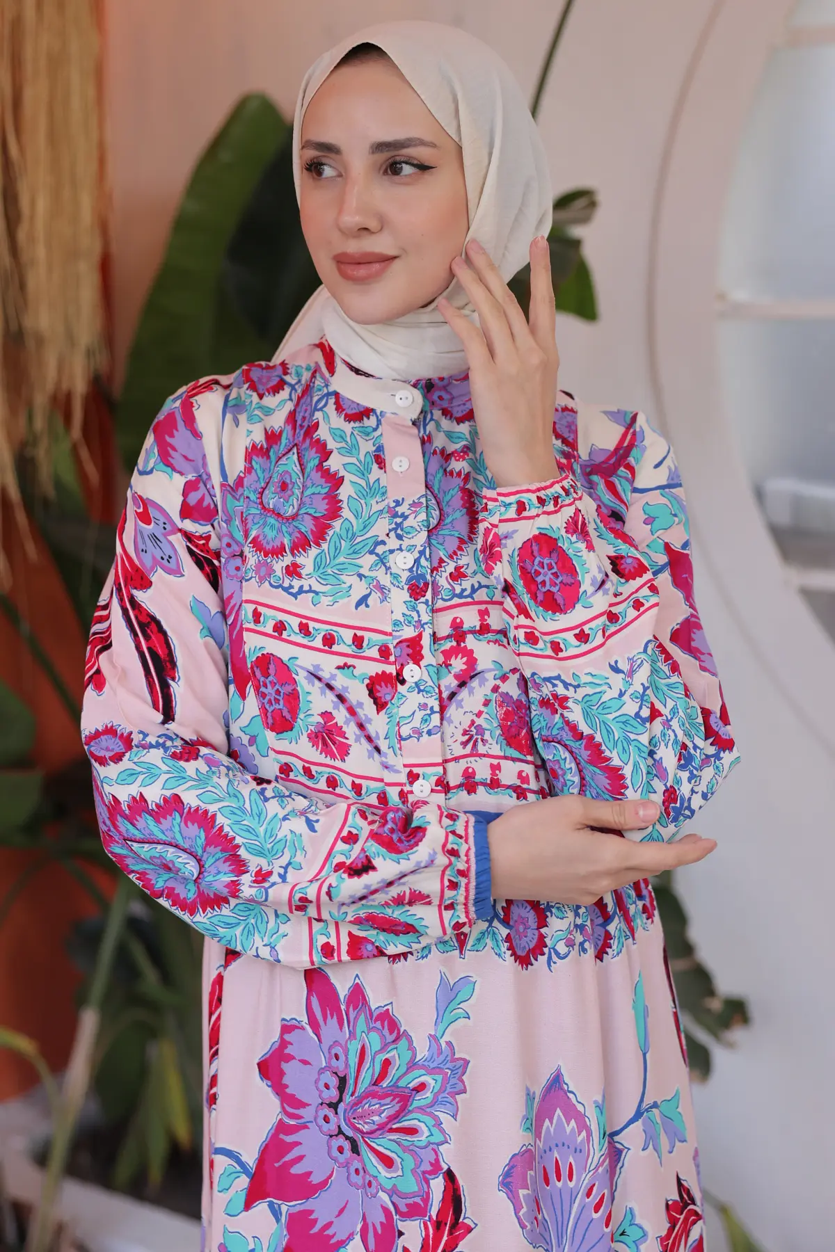 New Floral Dress-detail