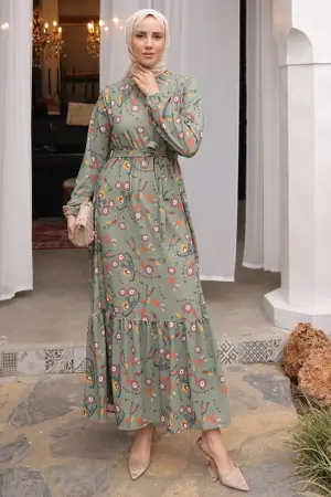 New Floral Patterned Dress