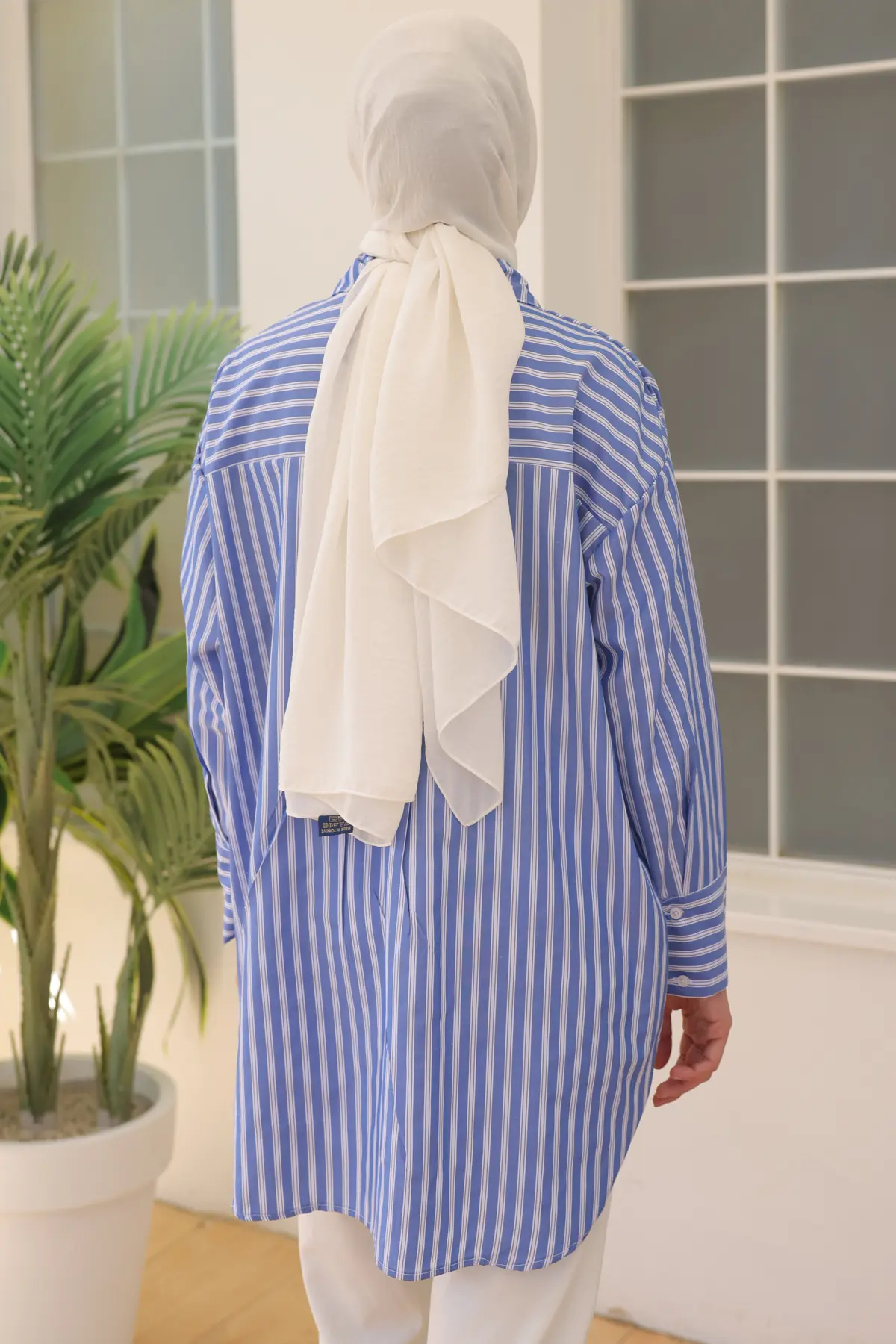 12024 Çizgili Gömlek Lacivert-detail