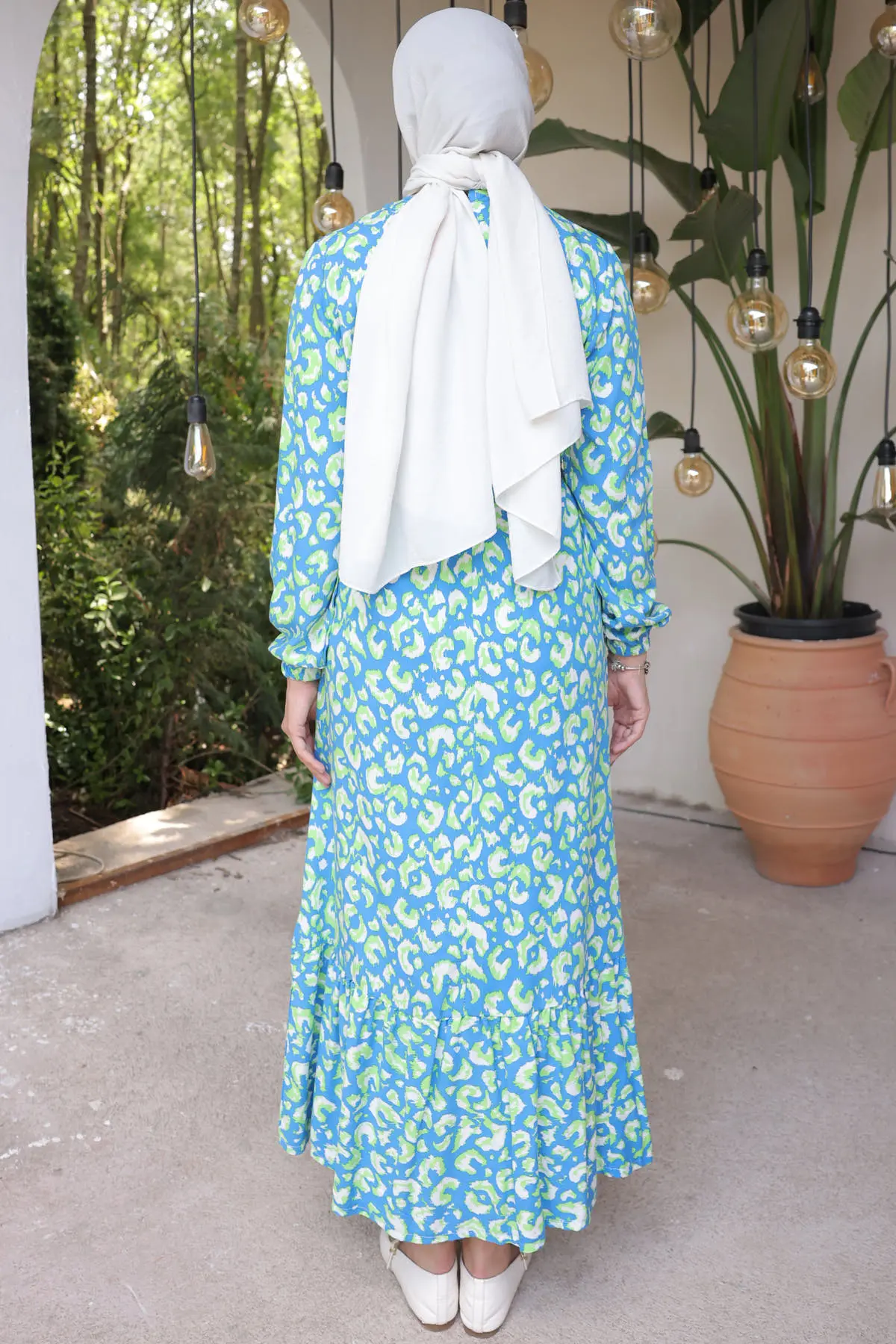 Patterned Hijab Dress-detail