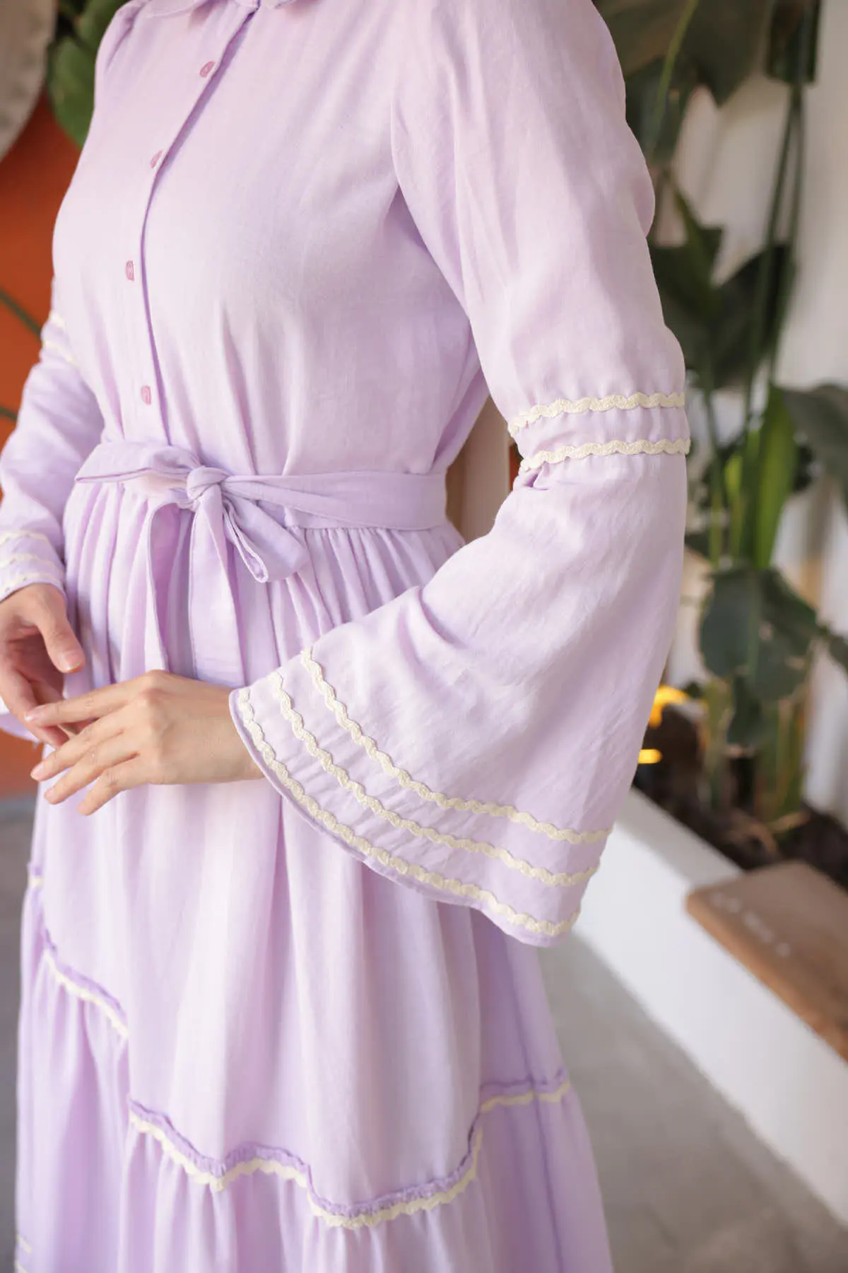 2035 Biyeli Elbise Lila-detail