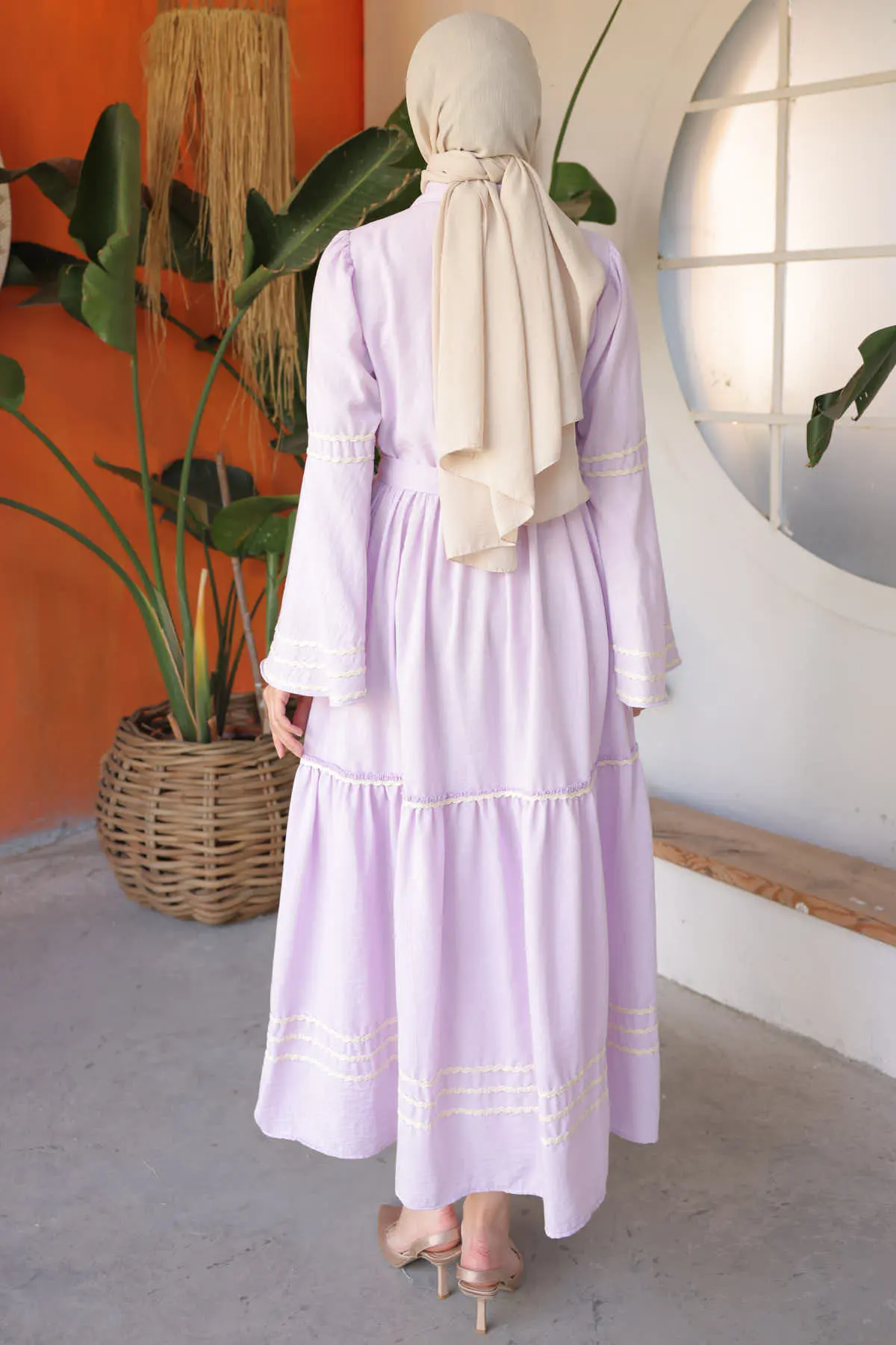 2035 Biyeli Elbise Lila-detail