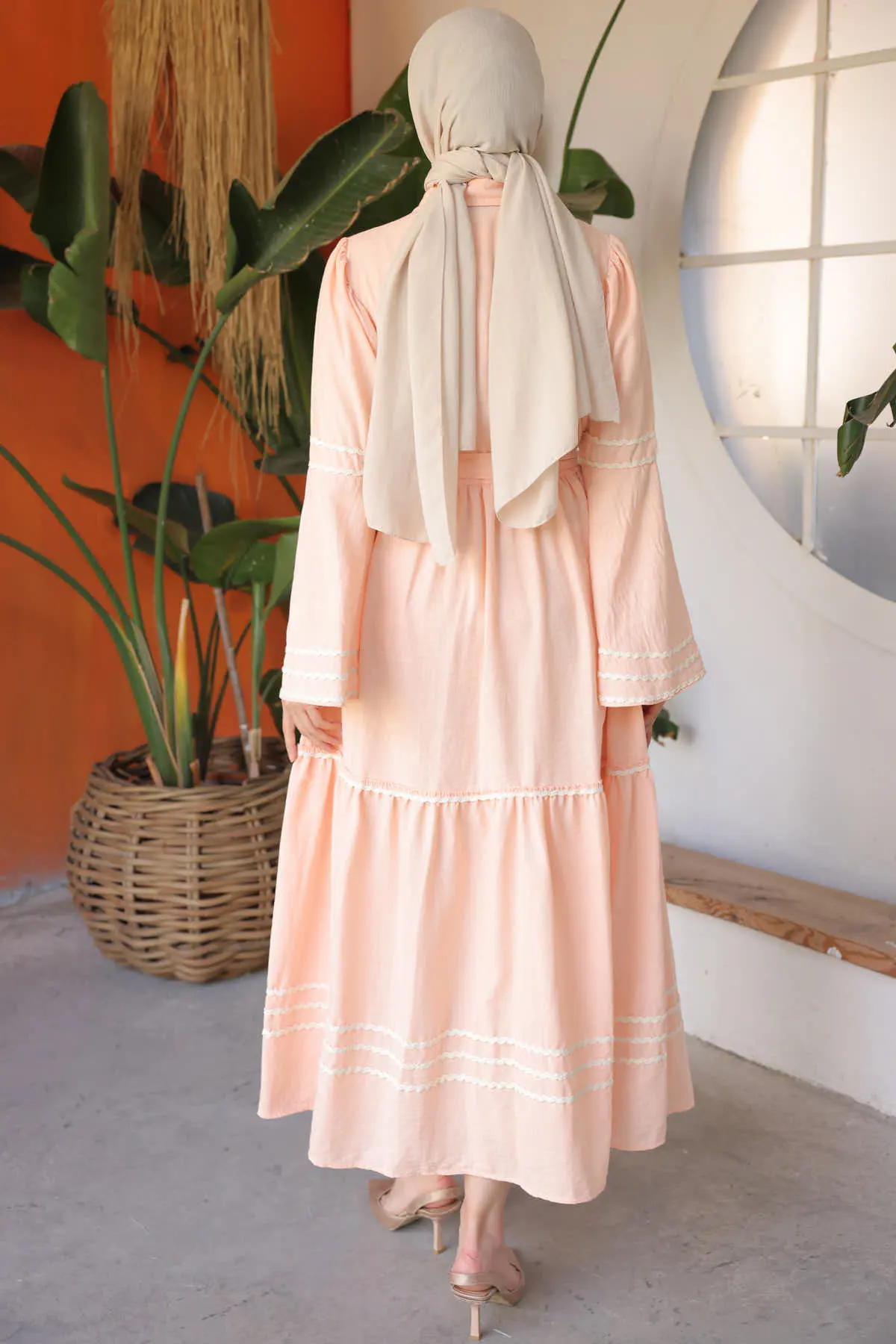 2035 Biyeli Elbise Somon-detail