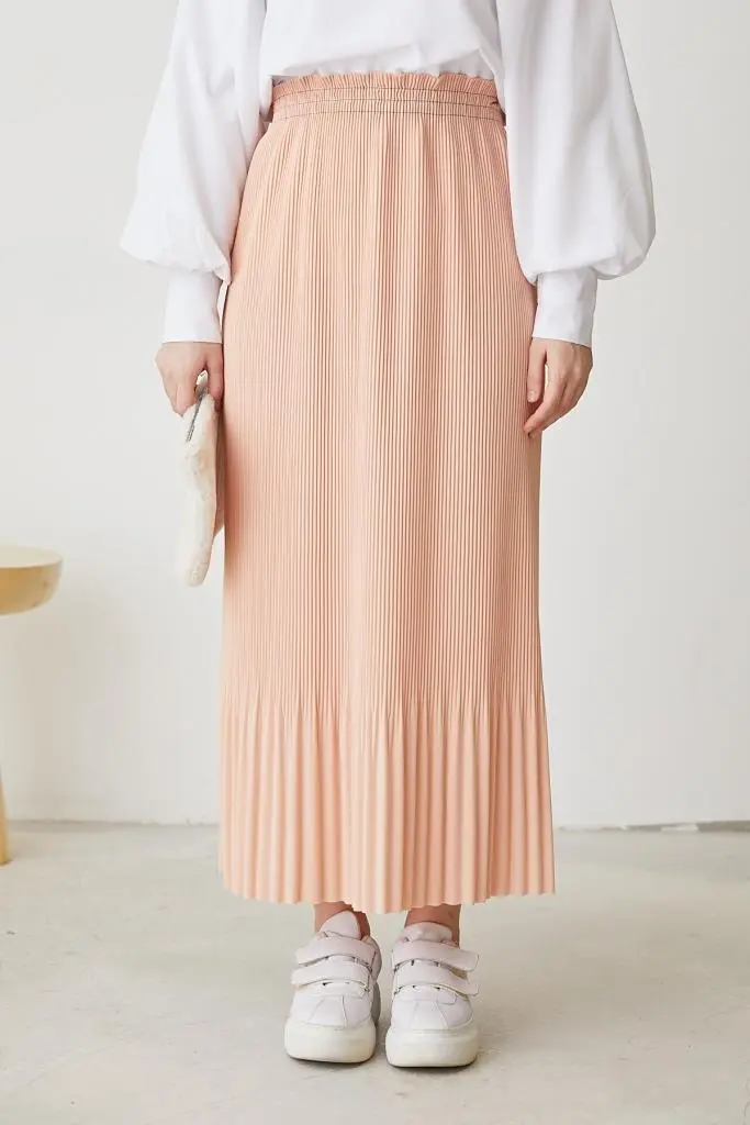 205 - Piliseli Tesettür Etek Pudra-detail