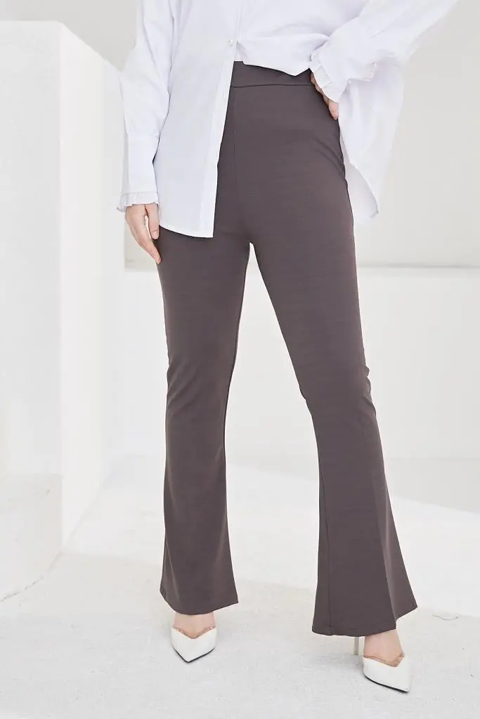 206 İspanyol Paça Kumaş Pantolon Antrasit-detail