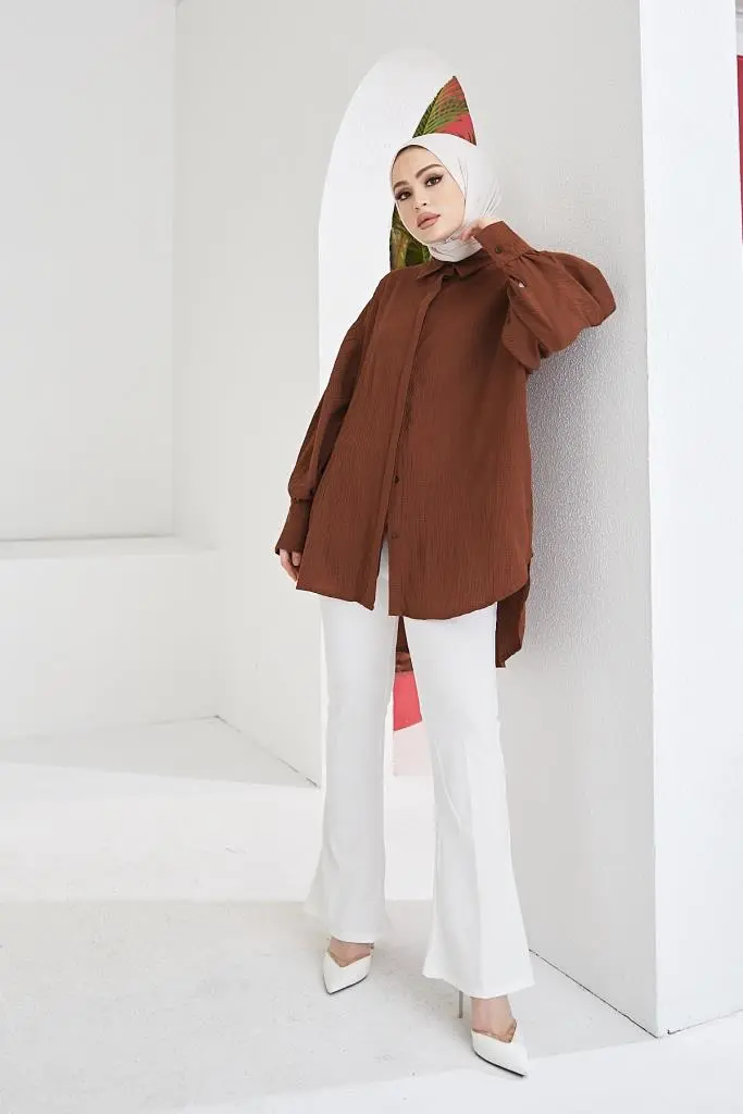 206 İspanyol Paça Kumaş Pantolon Beyaz-detail