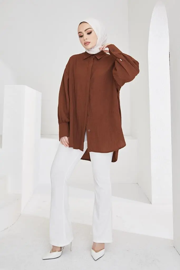 206 İspanyol Paça Kumaş Pantolon Beyaz-detail