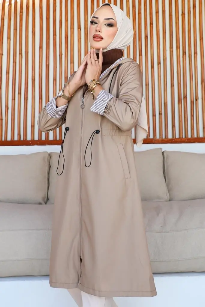 2060 Mevsimlik Trençkot Bej-detail