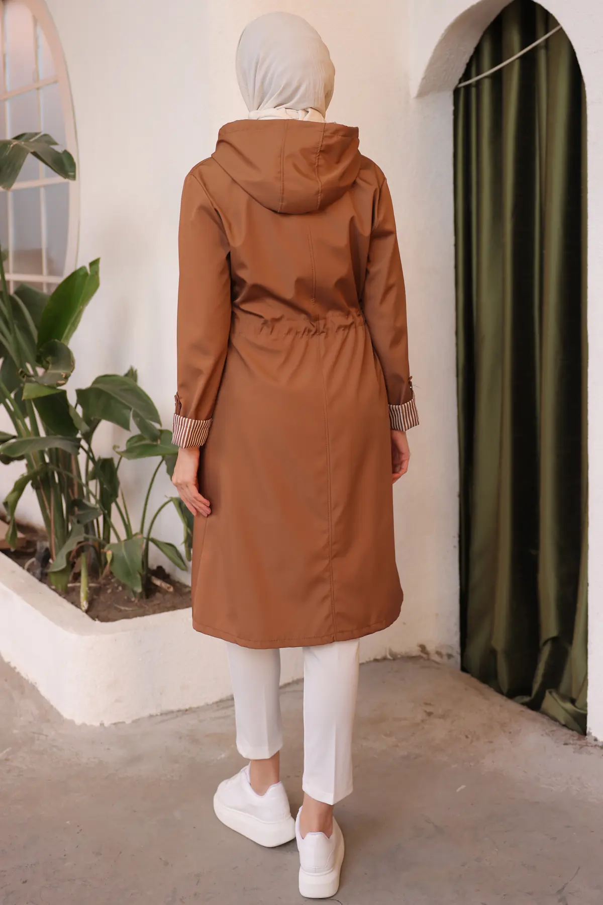 2060 Mevsimlik Trençkot Taba-detail