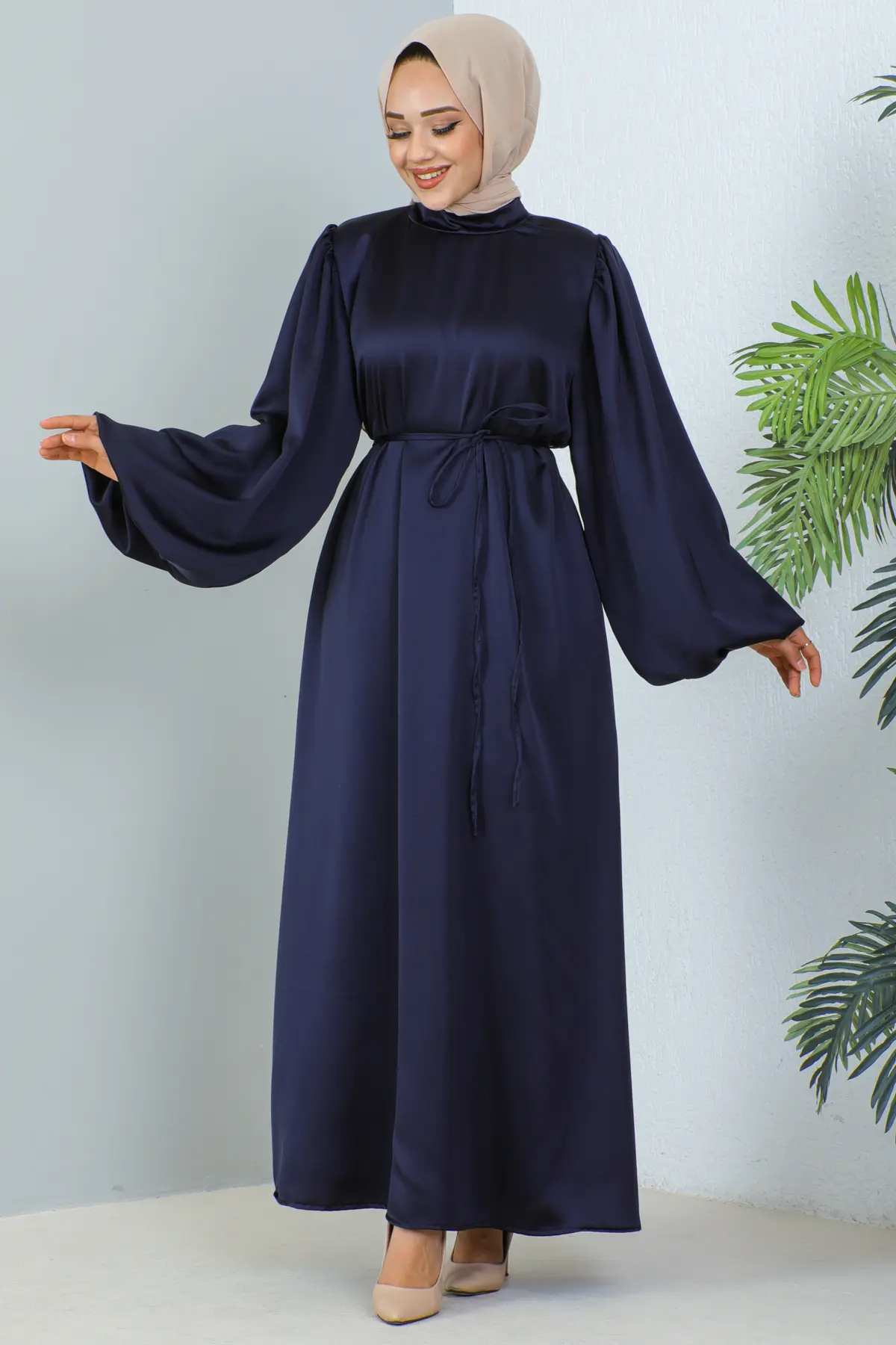 Satin Daily Dress-detail