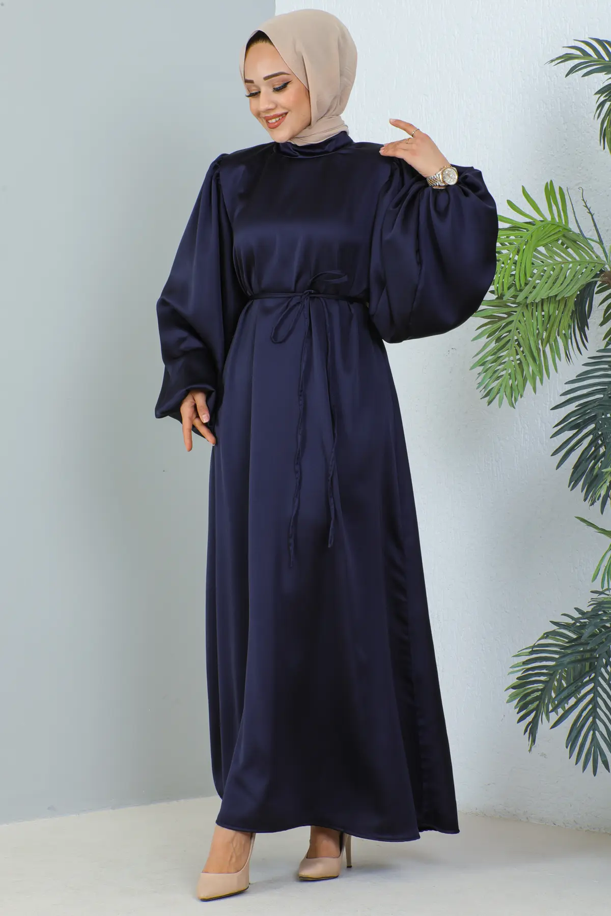 Satin Daily Dress-detail