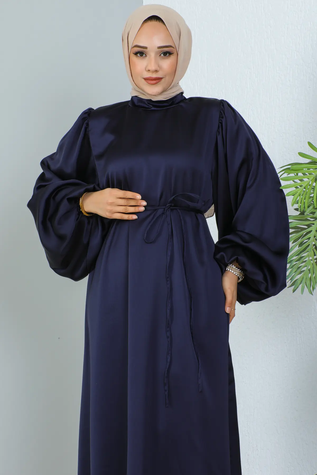 Satin Daily Dress-detail