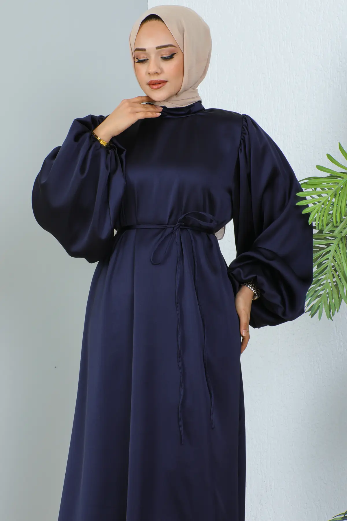 Satin Daily Dress-detail