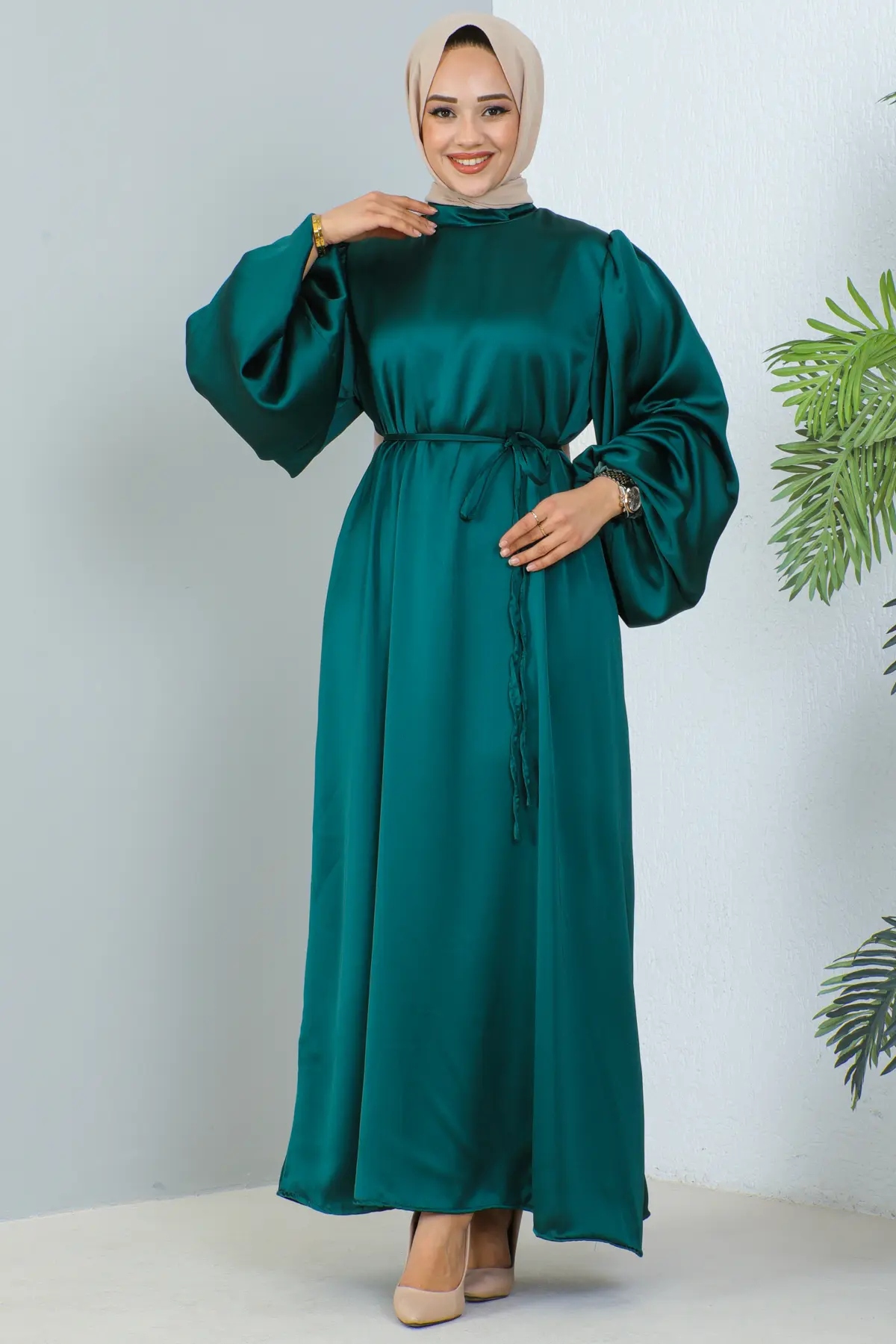 Satin Daily Dress-detail