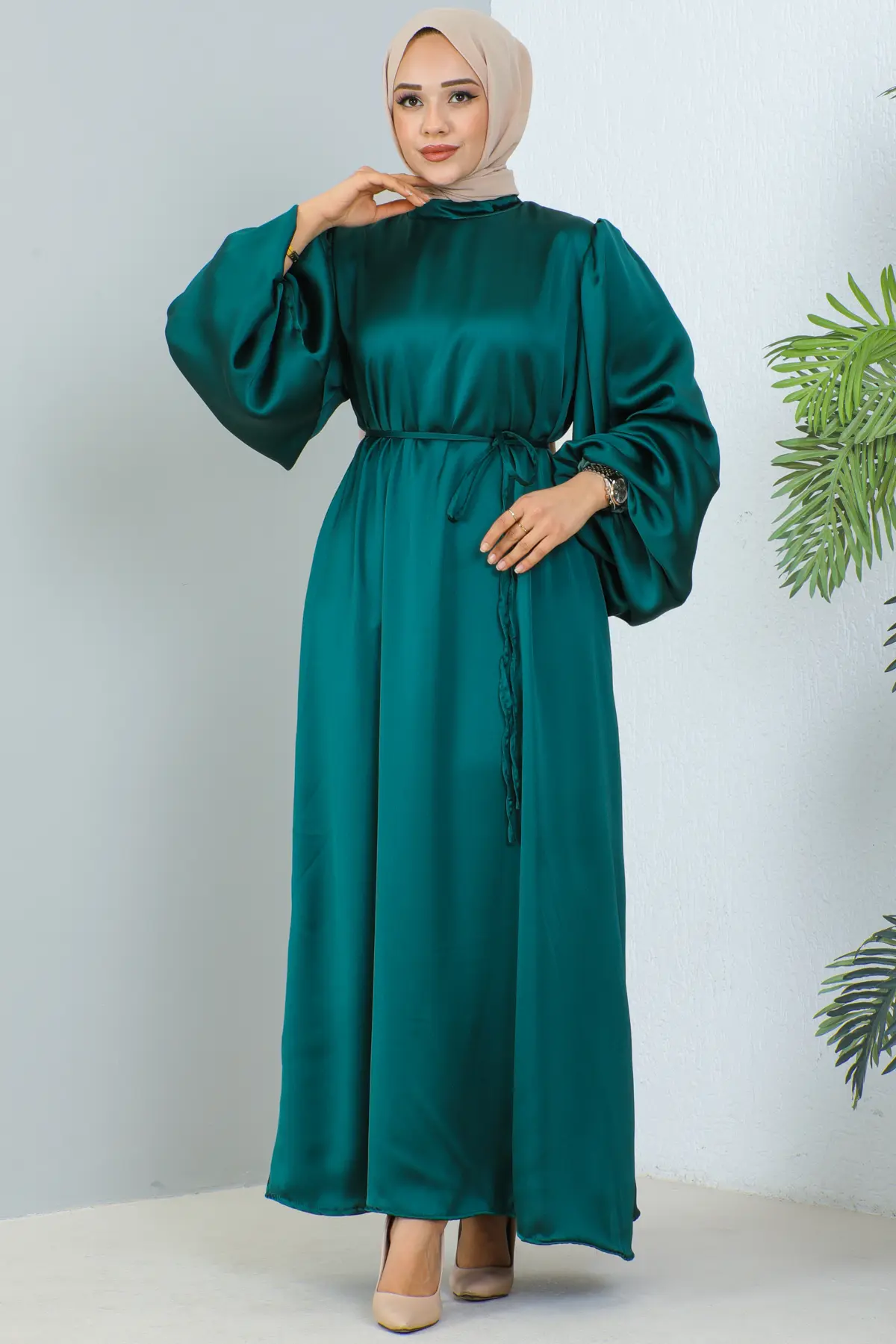 Satin Daily Dress-detail