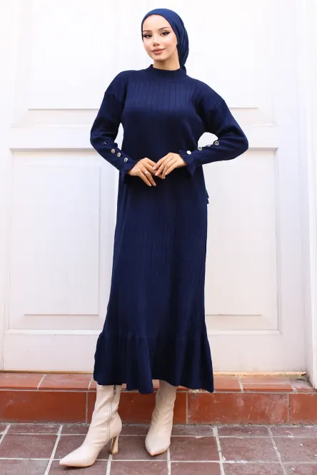 Frilly Knitwear Dress