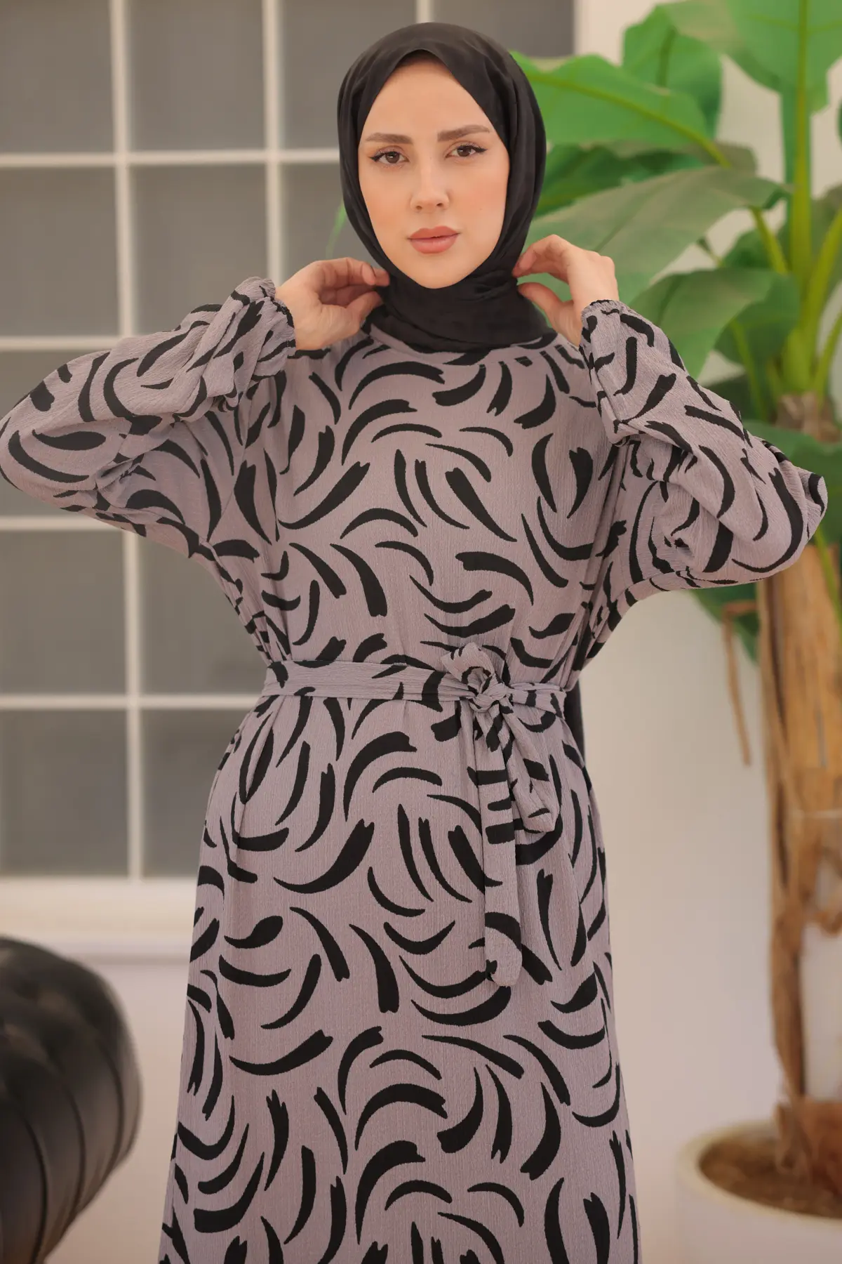 New Patterned Dress-detail