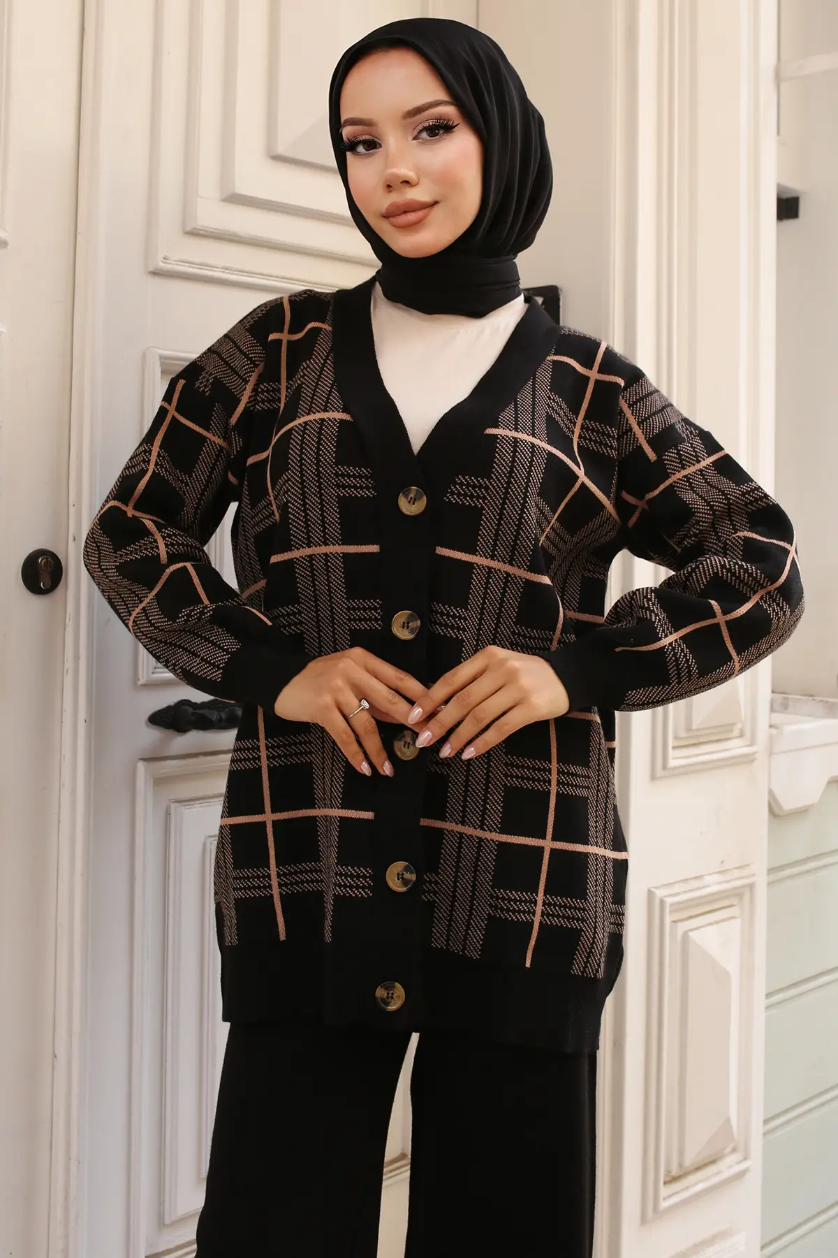 Knitted Cardigan Set-detail