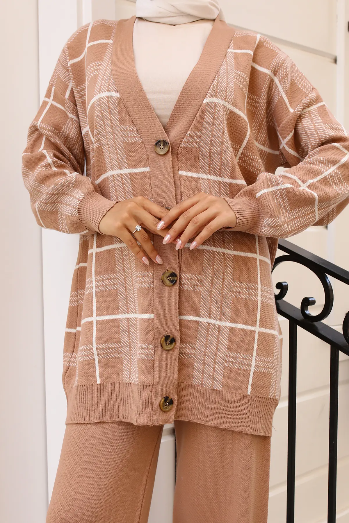 Knitted Cardigan Set-detail