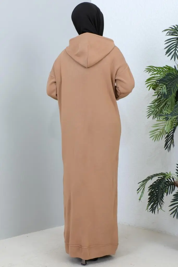 Hooded Knıtwear Dress-detail