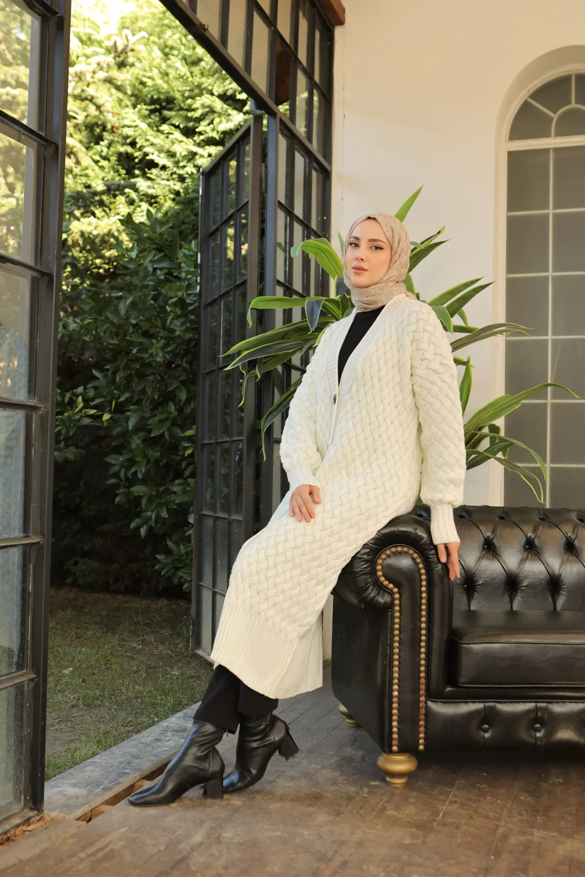 Patterned Knitwear Cardigan-detail