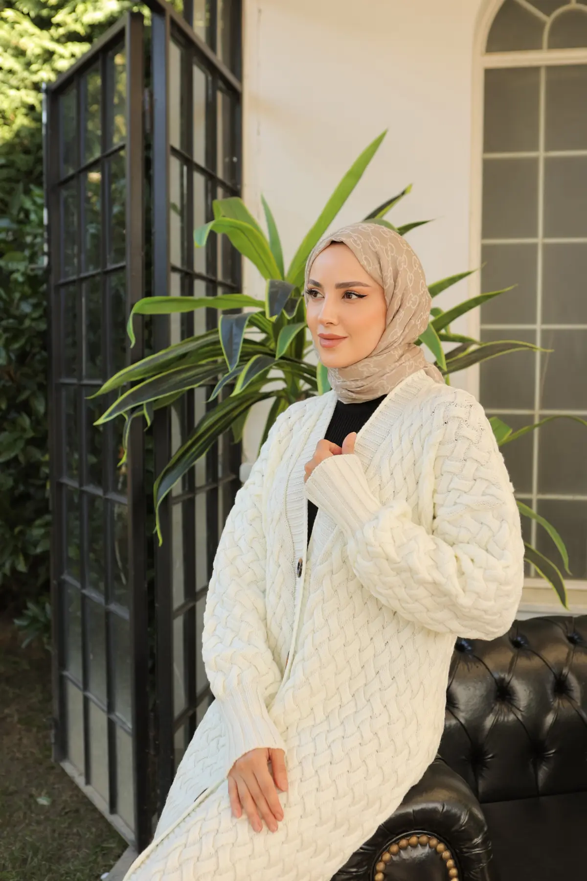 Patterned Knitwear Cardigan-detail