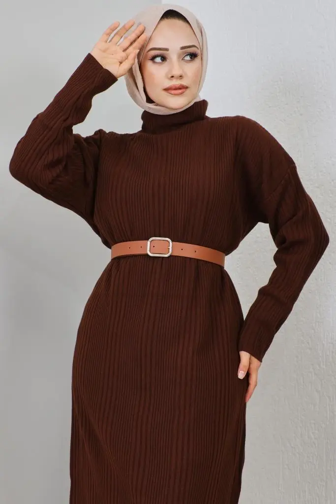 New Brown Daily Dress-detail
