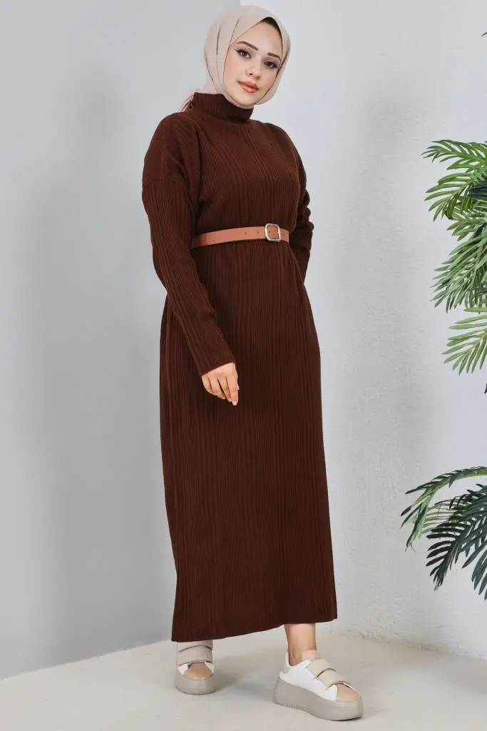 New Brown Daily Dress-detail