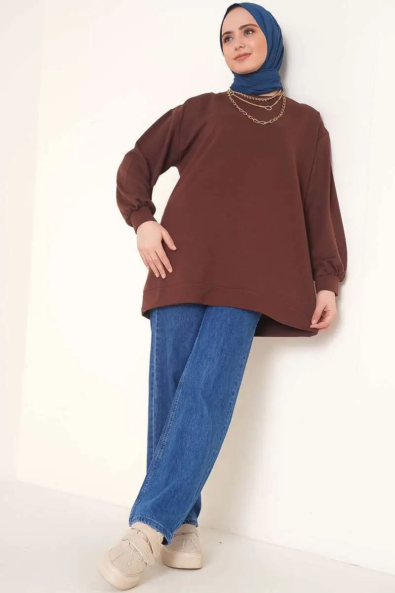 2983 Tunik Sweat Kahverengi