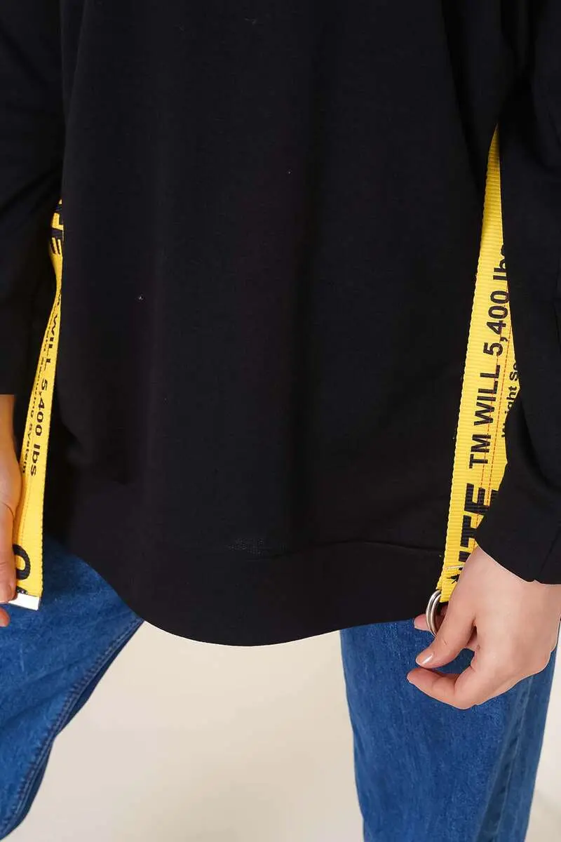 2983 Tunik Sweat Siyah-detail