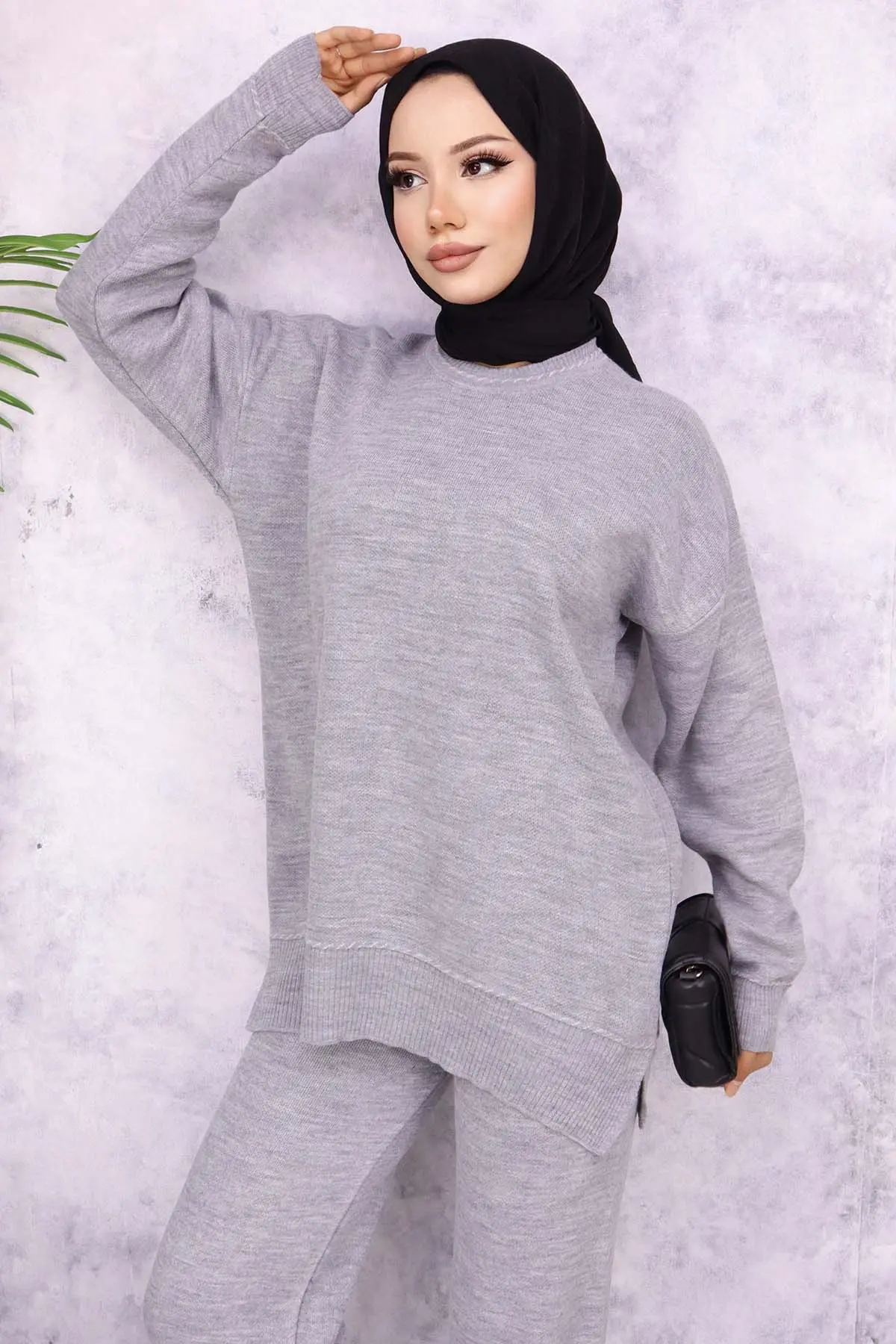 Striped Striped Sweater Set-detail