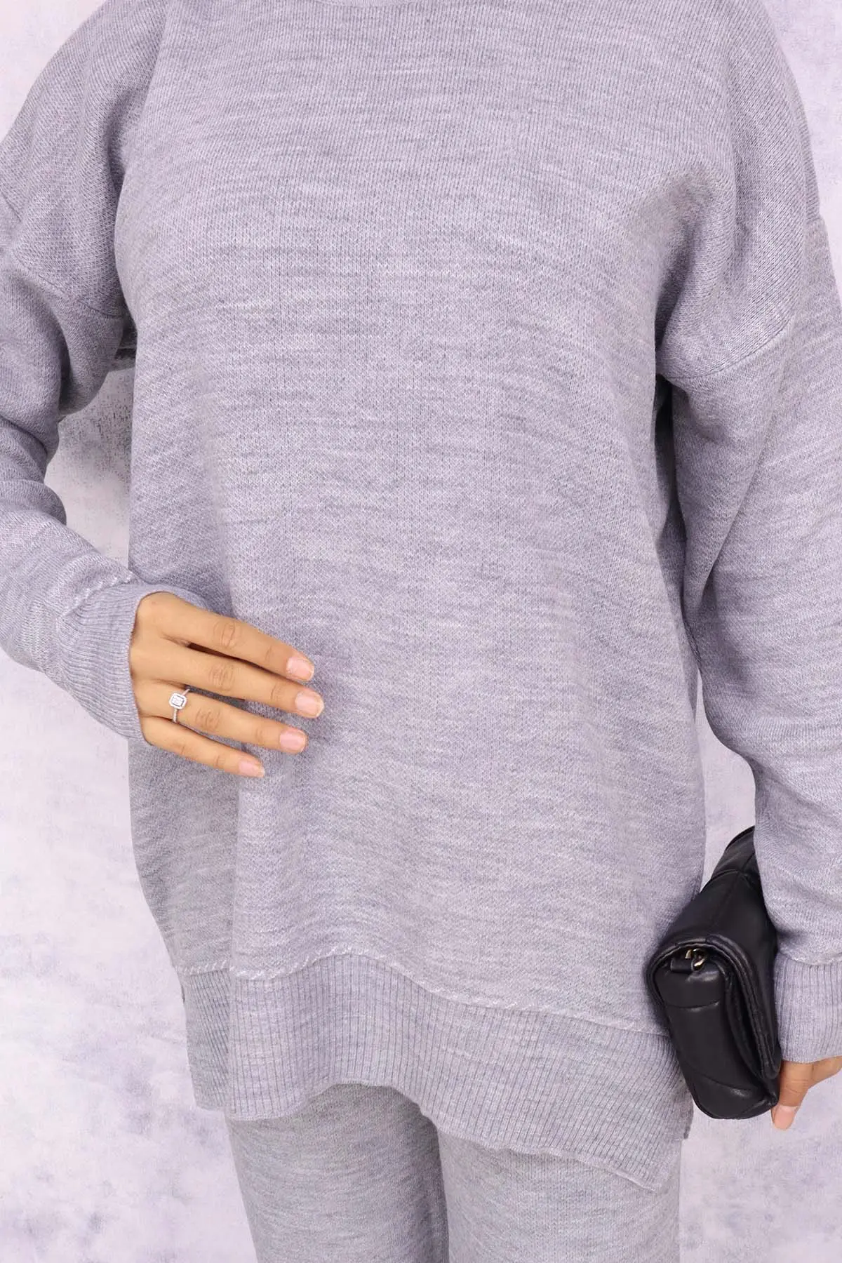 Striped Striped Sweater Set-detail