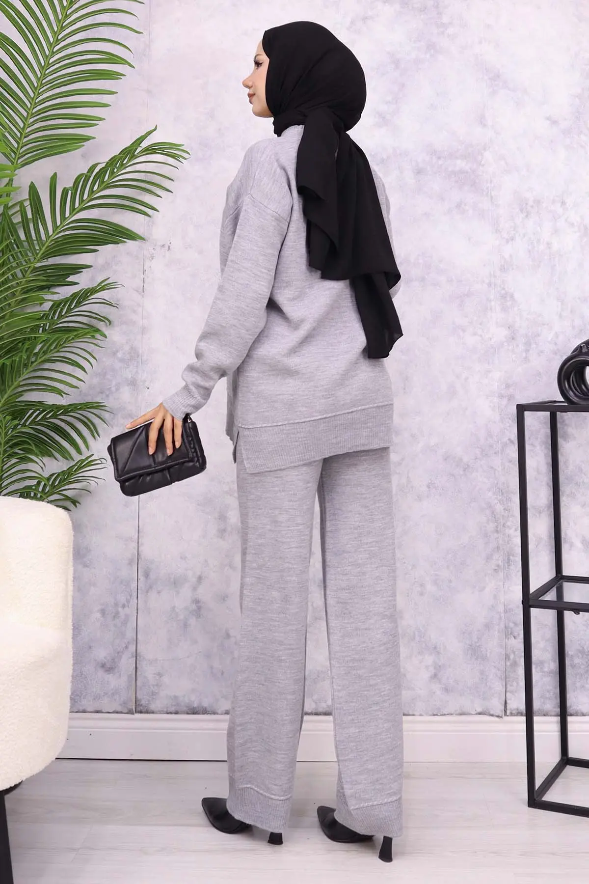 Striped Striped Sweater Set-detail