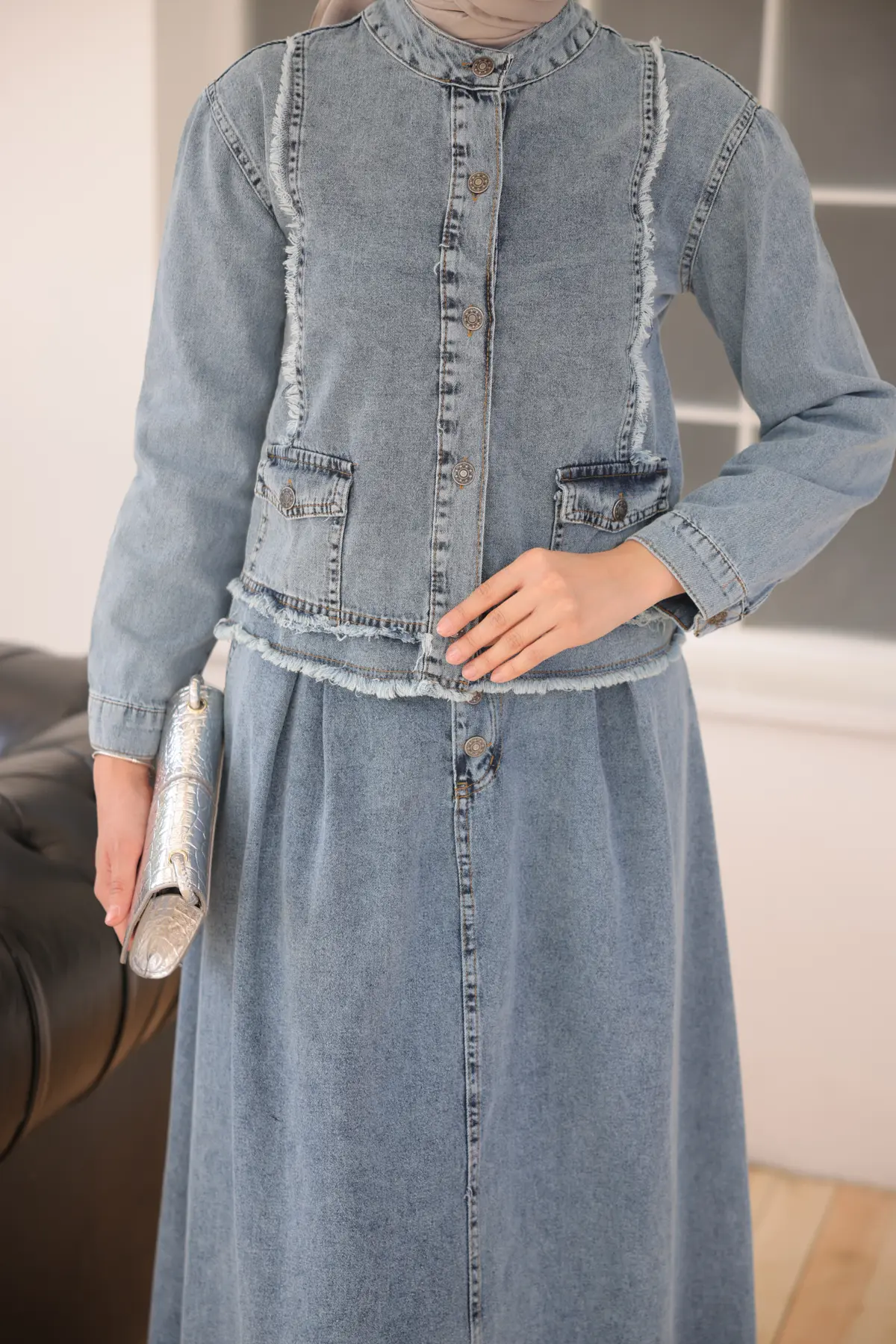 Skırt Denım Suıt-detail