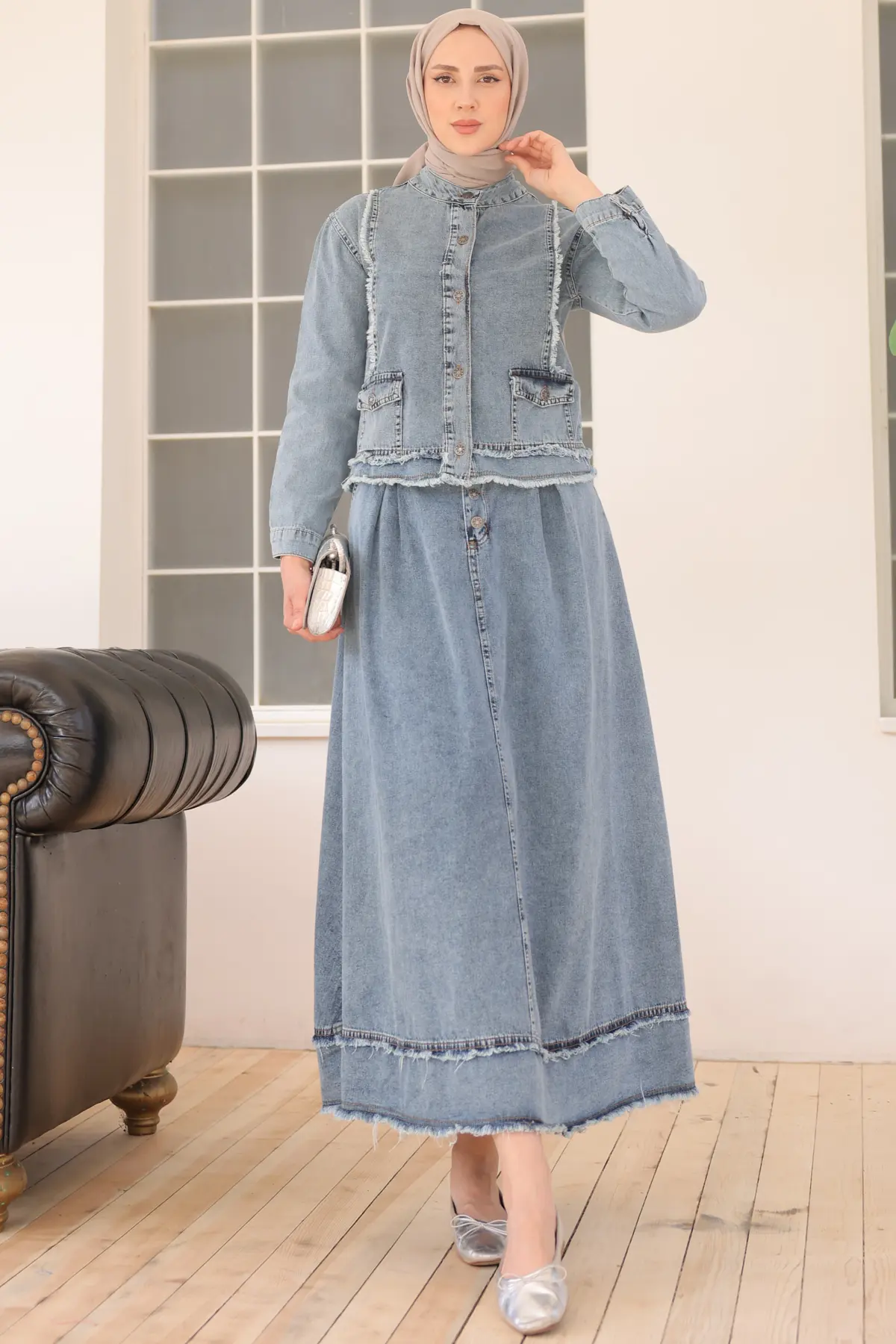 Skırt Denım Suıt-detail