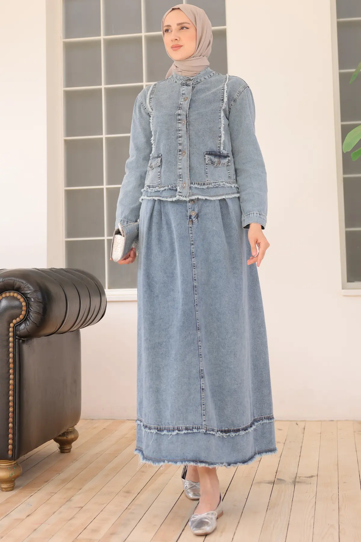 Skırt Denım Suıt-detail