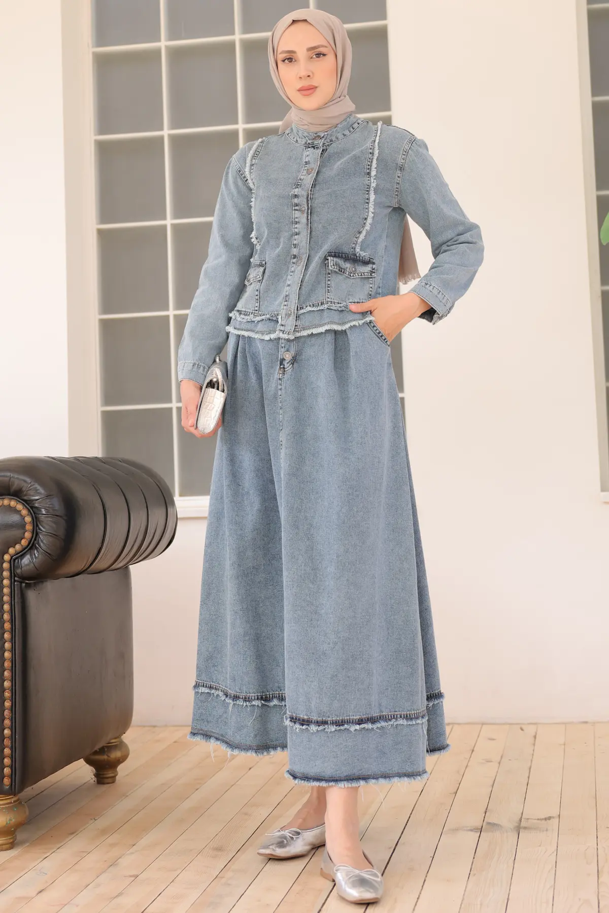 Skırt Denım Suıt-detail