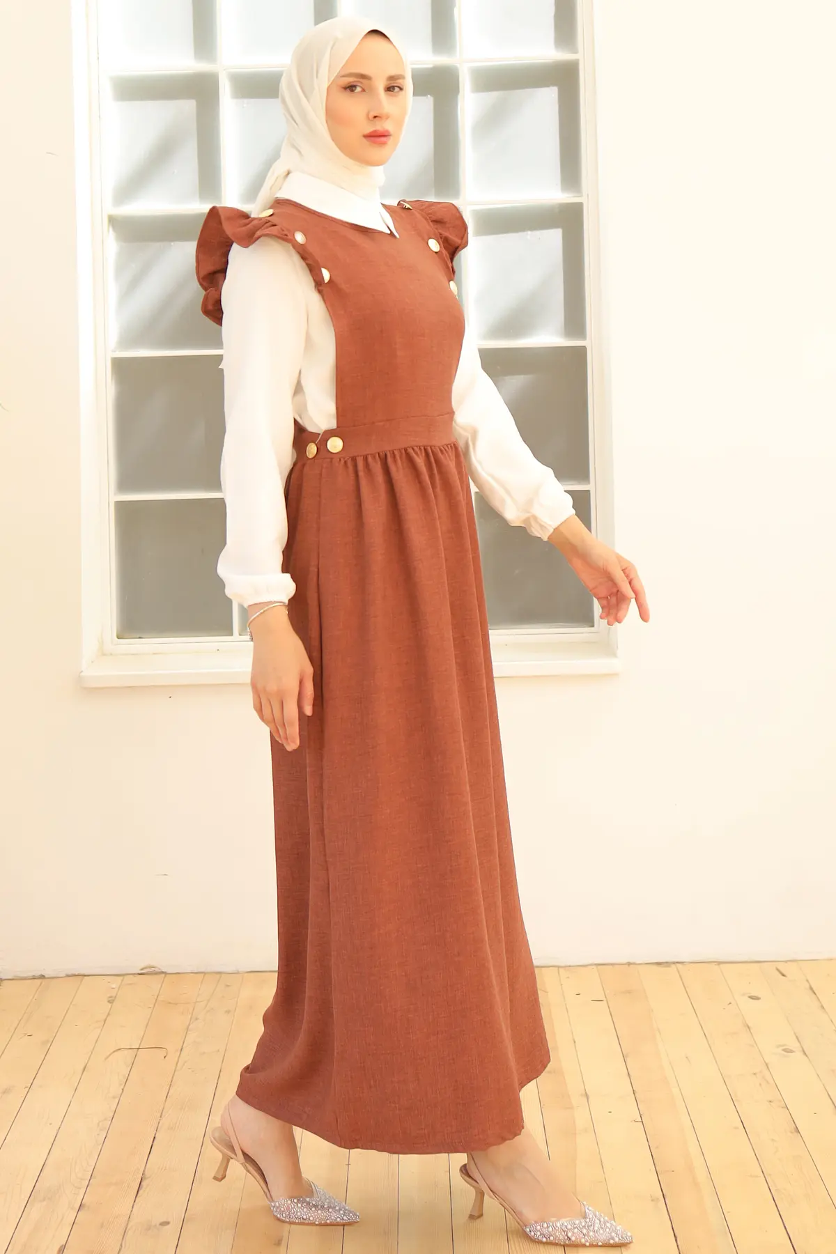 Button Detailed Double Dress-detail